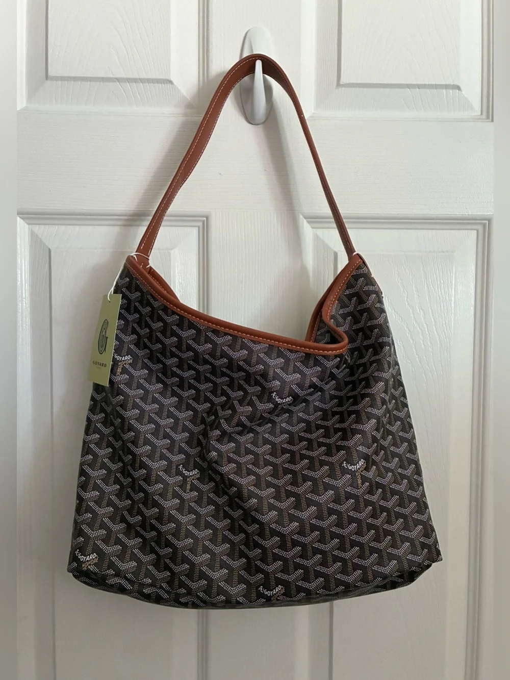NWT Designer inspired brown Patterned Hobo Bag